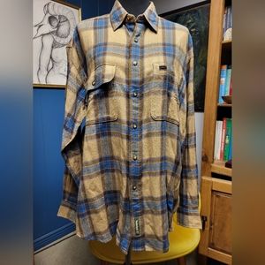 Timberland Weathergear Lightweight Plaid Flannel Size M